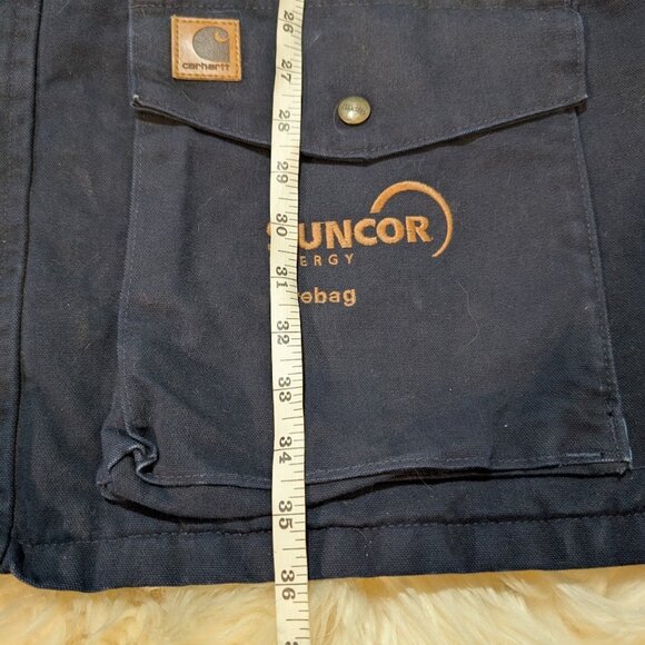Carhartt Navy Blue Chore Coat Blanket Lined Size XL - Picture 6 of 13